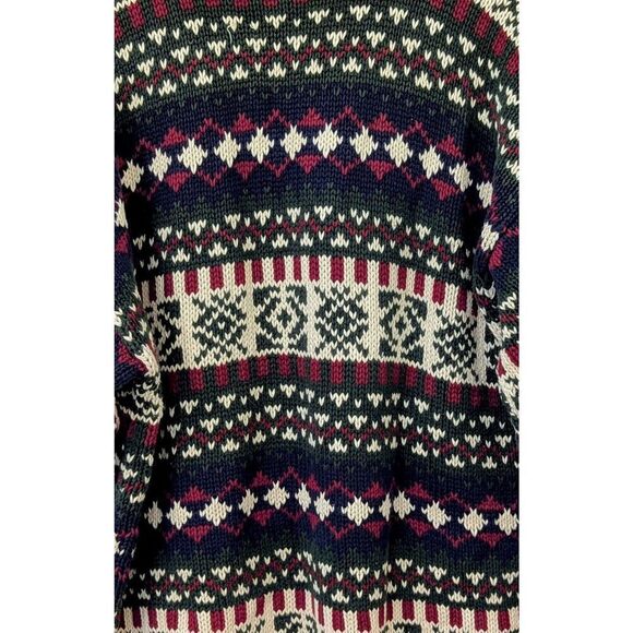 Mens Woods & Gray Vintage Crew Neck Grandpa Sweater Fair isle Nordic Large - Picture 4 of 8